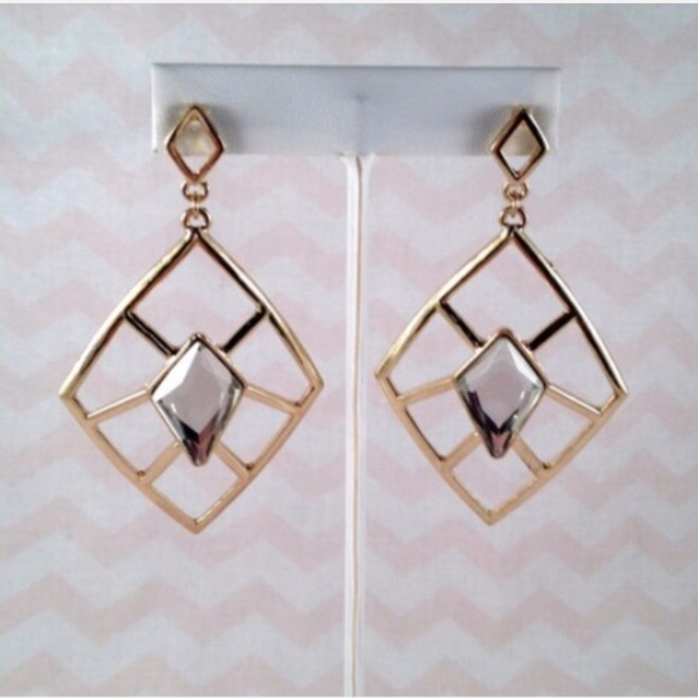 Statement triangle earrings